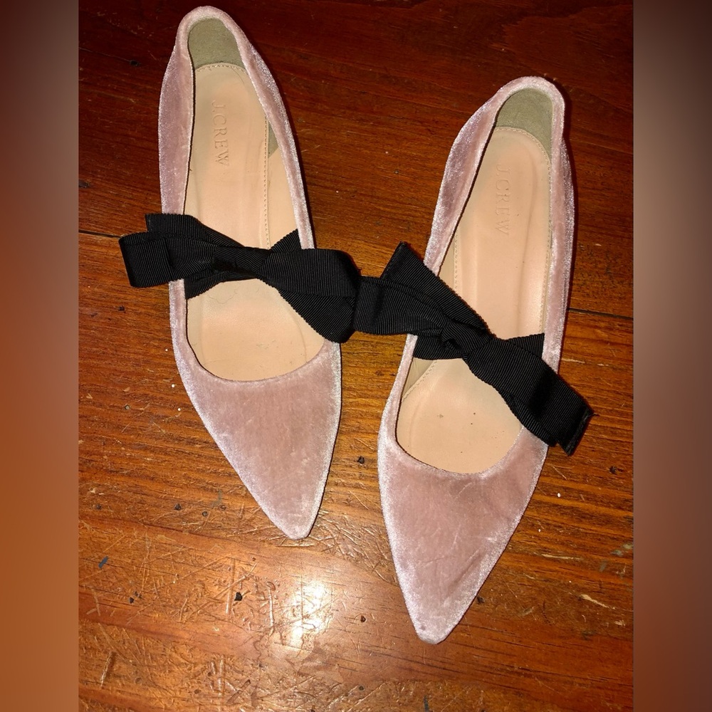 JCREW VELVET HEELS w Bow - Picture 4 of 10